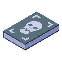 Forensic science examining skull xray showing cause of death vector