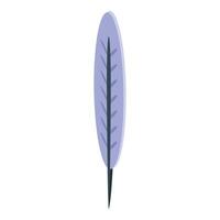 Light blue feather pen nib isometric style vector