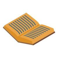 Open book with blank pages is laying on the table vector