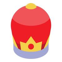 Red and gold crown of the king representing monarchy vector