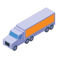 Delivery truck transporting goods with large empty space for text vector