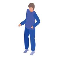 Young man explaining something with hand gestures vector