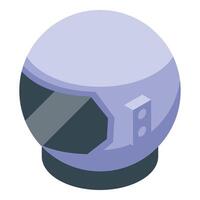 Astronaut helmet showing glass visor for space exploration vector