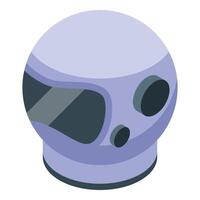 Astronaut helmet presenting modern space exploration technology in isometric view vector