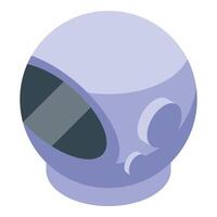 Astronaut helmet floating in space representing space exploration vector