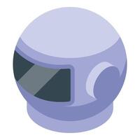 Space helmet protecting astronaut exploring galaxy isometric icon vector
