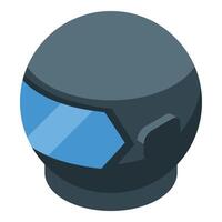 Astronaut helmet presenting modern space exploration technology in isometric view vector
