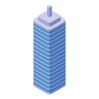 Modern office building standing tall in isometric view vector