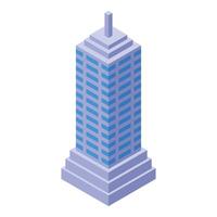 Modern skyscraper standing tall in isometric view vector
