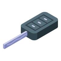 Smart car key with buttons is unlocking vehicle vector