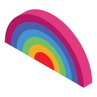 Bright rainbow arc is symbolizing hope, joy and new beginnings vector