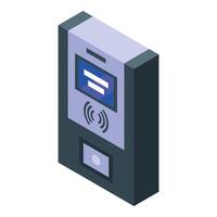 Parking payment terminal accepting contactless payment vector