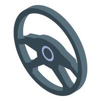 Modern car steering wheel allowing to drive and control a vehicle vector