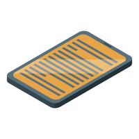 Smartphone showing text message isometric view vector