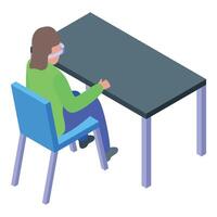 Vr businesswoman working using modern technology at desk vector