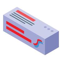 Medical ointment cream tube with red branding isometric view vector