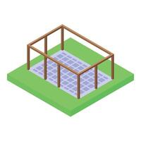 Architect is planning a new patio pergola building project vector