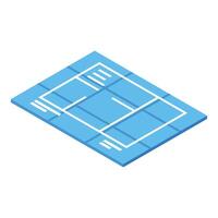 Architect showing blueprint with detailed plan for building construction vector