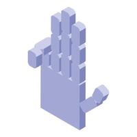 Robot hand giving a thumbs up in isometric view vector