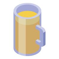 Glass of beer showing refreshing golden drink vector