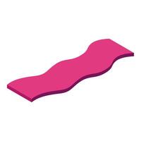 Pink wavy road leading to success through challenges vector