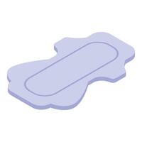 Feminine hygiene product, sanitary pad in isometric view vector
