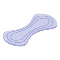 Soft sanitary pad lying in isometric view vector