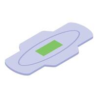 Sanitary pad with wings providing comfort and protection during menstruation vector