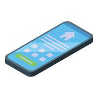 Smartphone showing house hunting application with search bar vector