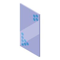 Smart glass panel showing futuristic user interface vector