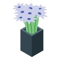 Bouquet of flowers standing in elegant vase is bringing spring inside vector