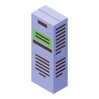 Cardboard packaging box with ingredients list presenting isometric view vector