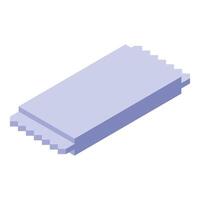 Blank sachet packaging isometric view for granulated products vector