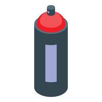 Red spray paint can for graffiti art isometric view vector