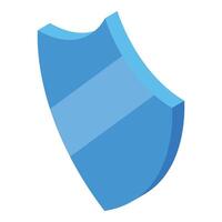 Blue shield protecting from cyber attacks and data theft vector
