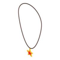 Golden star pendant hanging on a string is symbolic of leadership and success vector