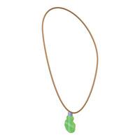 This green gemstone pendant is hanging on a string vector