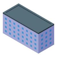 Large apartment building with many windows isometric icon vector