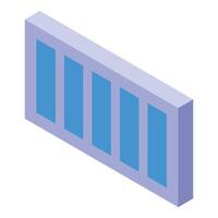 Data chart showing growing bars in 3d isometric style vector