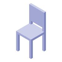 Modern chair standing on white background isometric view vector