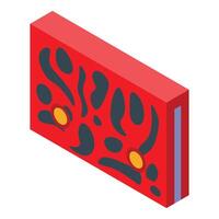 Isometric icon of a colorful climbing wall for kids vector