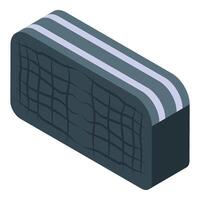Black chocolate bar with white filling isometric view vector