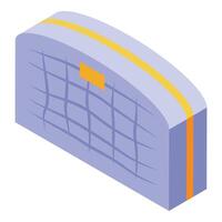 Kaaba stone in mecca representing hajj pilgrimage in isometric view vector