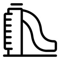 Playground slide icon representing outdoor fun and recreation vector