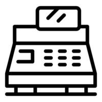 Cash register icon representing point of sale system for transactions vector