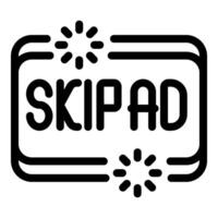 Skip ad button with loading symbol showing internet content vector