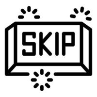 Skip button being pressed with fingers causing sparkle effect vector