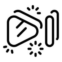Video player loading with progress bar and sparkling effects vector