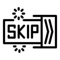 Skip button being pressed with loading symbol animation vector