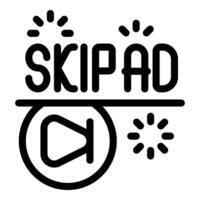 Skip ad button pushing forward through advertisement vector
